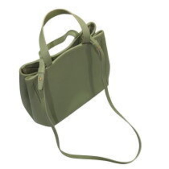 Celine Leather Green Handbag Cabas Fold - Picture 6 of 7